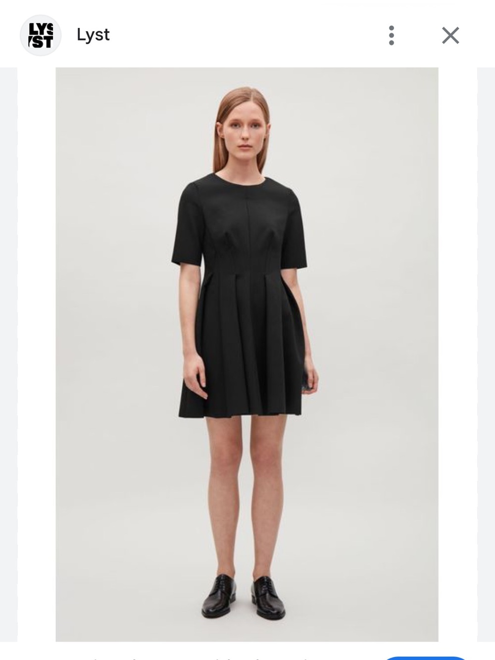 COS Waisted Dress Black Medium